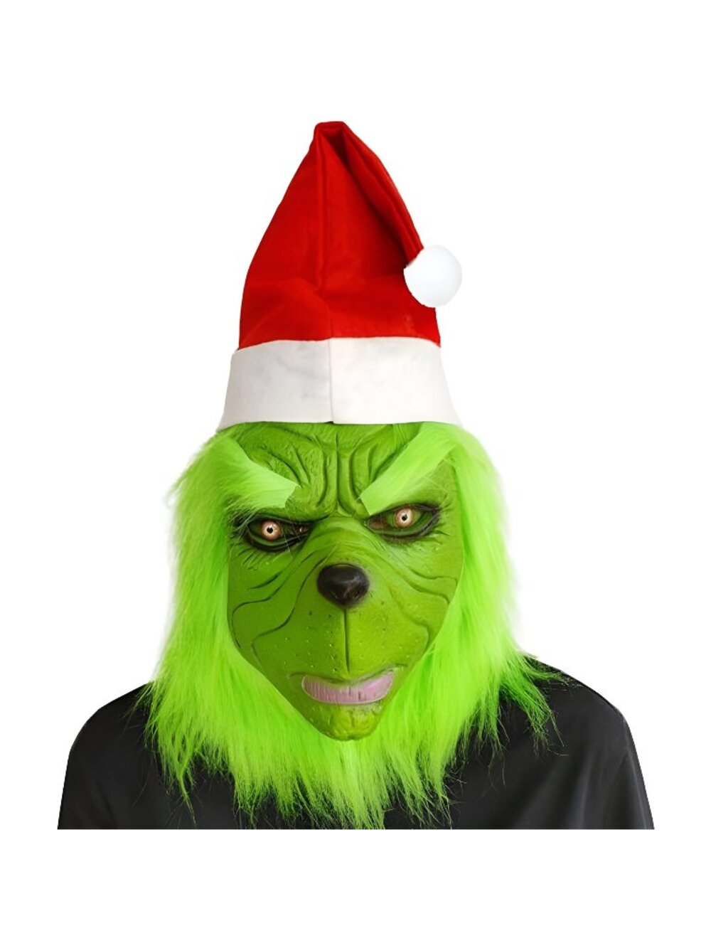 Green Monster Mask, Christmas Cute Costume Mask, Latex Role Play Mask